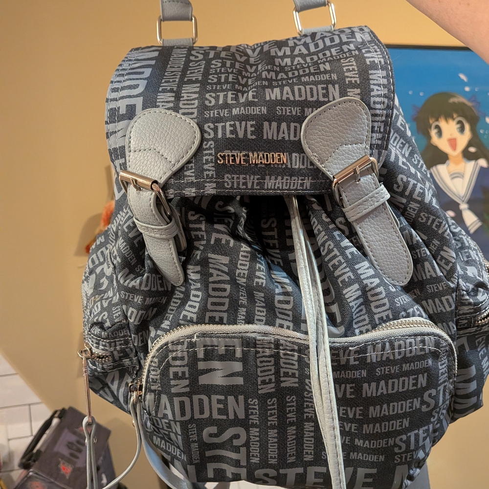 Steve Madden Gray Backpack for Men
